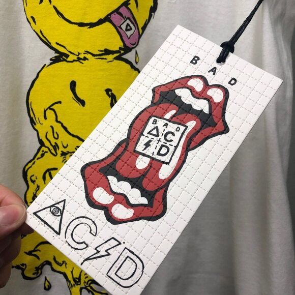 New UNIF x Bad Acid Smiley Face Tee - Size S - Picture 4 of 5